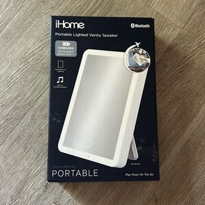 iHome Portable Lighted Vanity Mirror Bluetooth Speaker